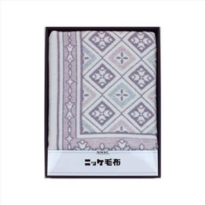 綿混ウール毛布（毛羽部分）ピンク 180-06M