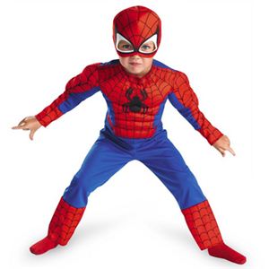 【コスプレ】 disguise Super Hero Squad ／ Spider Man Toddler Muscle （キッズ・子供用） スパイダーマンコスチューム 2T