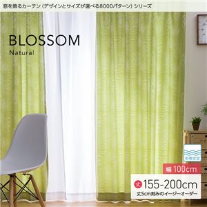 窓を飾るカーテン（デザインとサイズが選べる8000パターン）ナチュラル BLOSSOM（ブロッサム） 遮光2級 形態安定 （MZ） 幅100cm×丈175cm（2枚組） ピンク