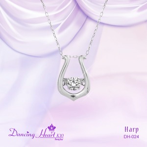 クロスフォーDancing Heart(ダンシングハート) DH-024 【Harp】 ダイヤモンドペンダント/ネックレス